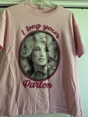 Dolly Parton pink T-shirt super cute great under a blazer for a modern look